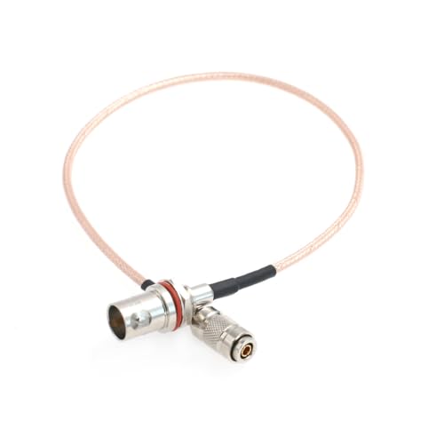 HangTon DIN 1.0/2.3 to Female BNC HD 3G 1080p SDI Adapter Cable for Blackmagic Video Assist Hyperdeck 75 ohm (30cm, DIN 1.0/2.3 to Female BNC RG179)