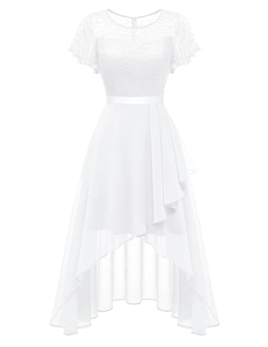 Image of Wedtrend Women's Formal Wedding Guest Dress Ruffle Bridesmaid Dress Flutter Sleeve Prom Dresses for Teens