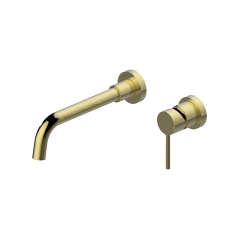 Pomme de douche rose 150mm et son mitigeur mural pour salle de bain