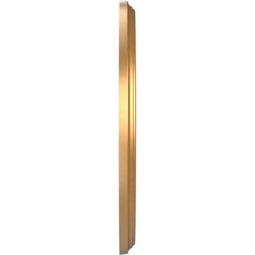 Image of Ekena Millwork CMP13BEBGL Berkshire Thermoformed PVC Ceiling Medallion (Fits Canopies up to 5 3 /4 inch), 13 inchOD x 3 1 /2 inchID x 3 /4 inchP, Bright Coat Gold