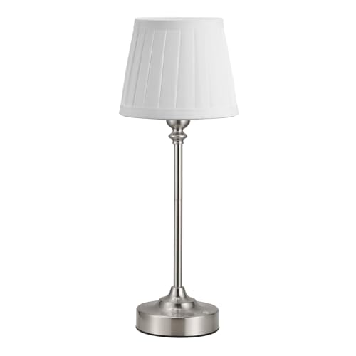 Image of Kakanuo Cordless Table Lamp Rechargeable Silver - 1 Pack 4000mAH Battery Operated Lamp for Decor, 3000K Stepless Dimming Touch Control Wireless Lamp for Bedroom, Dining Table, Counter, Living Room