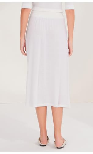 Women's Flowy 100% Wool Fall Skirt, Elastic Waistband, Casual A-Line Style Women's Clothing, BC10904