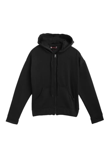Image of Alano Unisex-Child Wool Blend Comfortable and Stylish Hooded Full Sleeve Lightweight Sweatshirt