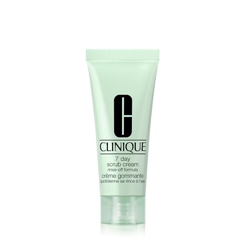 Clinique 7 Day Daily Gentle Face Exfoliator Lightweight Scrub Cream For All Skin Types | Mild Face Scrub With Silica | Exfoliating + Refining
