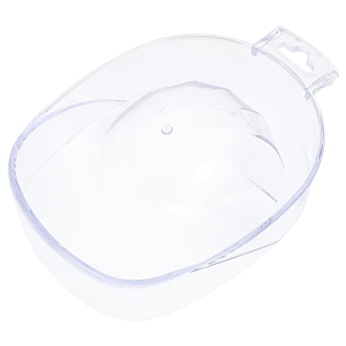 Healeved Bol De Remojo Para Manicura De Acrílico Transparente Suave Con Cutículas Resistente y Seguro Para Quitar Esmalte y Arte De Uñas Casa y Salón