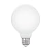 EGLO Bombilla LED E27, bombilla Globe Milky LED, 8 W (equivalente a 75 W), 1055 lúmenes, E27 LED blanco cálido, 2700 K, bombilla LED, bombilla G95, diámetro 9,5 cm