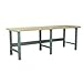 Stackbin Corporation Stackbin Workbench, 3500 Series, Maple Butcher Block Square Edge, 96"W X 36"D, Gray