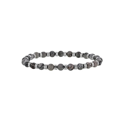 Bracelet Jaspe Pour Lui F01-627 en pierres naturelles et perles d'ancrage élégantes