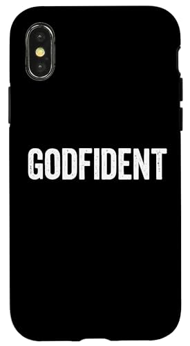 Godfident �N���X�`���� �M�� �_�ւ̐M�� �@������ �X�}�z�P�[�X iPhone X/XS �p