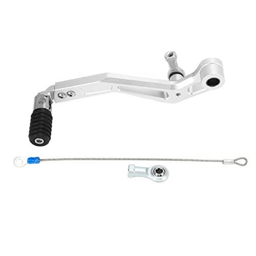 Aramox Levier de Pédale de Changement de Vitesse Moto, Réglable et Pliable, Compatible avec Motos, Argent