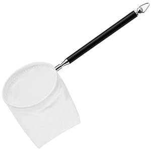 Uniclife Rete da Pesca per Acquario Rotonda per Gamberetti da 7,6 CM con Manico Estensibile in Acciaio Inox Rete da Pesca con Rete Fine Pulitore per Acquario di Piccoli Pesci