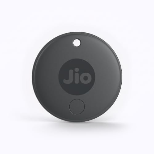 Image of JioTag (2nd Generation) (Grey) - Android or iOS Compatible IP64 Rated Worldwide Item Finder for Keys, Wallets, Luggage, Gadgets and More |1+1 Year Battery | No SIM Needed