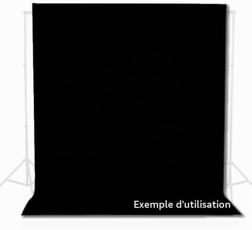 Fond Tissu pour Studio Photo Video DynaSun W602 Noire 3x6 mt PUR COTON 140g/sqm