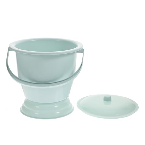 Urinoir pot de chambre bleu en plastique résistant aux taches avec couvercle