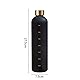 Horamekia 1 Liter Wasserflasche Mit Zeitanzeige 32 OZ Bewegliche Wiederverwendbare Sport-Fitness-Wasserflasche Aus Mattiertem Kunststoff Auslaufsicher Rosa