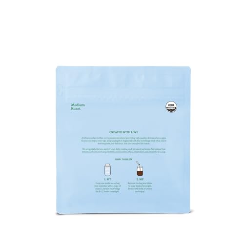 Chamberlain Coffee Elephant XL Cold Brew Bags - Premeasured, Ready to Brew - Contains 4 XL Cold Brew Bags, Makes 4 Cups of Coffee per bag - 8.5 Oz