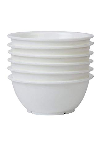Image of Microwave Safe & Unbreakable Plastic Round Full Plate & Bowl Set (Pack of 6 Plates & 6 Bowl Set.- 12 Pieces) - White Color (Made in India)