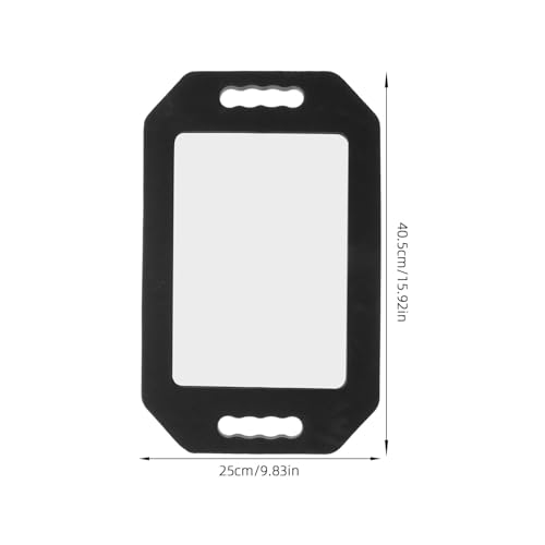 Miroir portable pour coiffeur rectangulaire grand miroir à main de barbier - 3