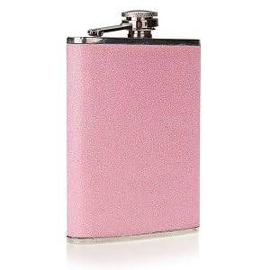 Image of 7oz Stainless Steel Glitter Hip Flask (Pink)
