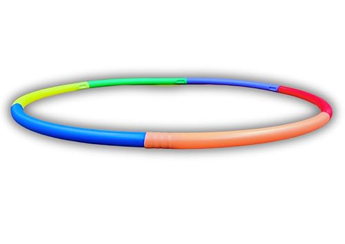 Image of Vinson Hula Hoop Ring for Kids Fitness. Gymnastic & Other Weight Loss Exercises, Detachable & Easy to Assemble, Weight - 200 GMS, Multicolor, Set of 6 pcs