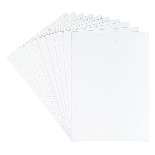 Lot de 10 feuilles en caoutchouc mousse - Avec des paillettes - Autocollantes - Format DIN A4 - 2 mm - Plaque Eva - Idéal pour le bricolage (blanc irisé et violet irisé)
