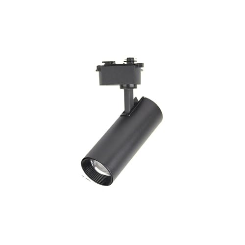 CKryzillix Focos Led Interior Techo,Riel Focos Foco de riel regulable 180-265 V, lámpara techo 20 W, foco pared, accesorio iluminación for tienda ropa, sala estar y hogar(Warm Light,1PCS BLACK_20W)