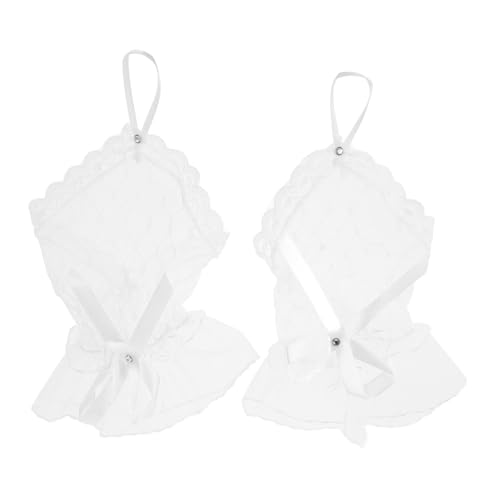 Didiseaon Fingerless Lace Gloves for Women Floral Mesh Wrist-length Gloves Rhinestone for Bridal Wedding Tea Party