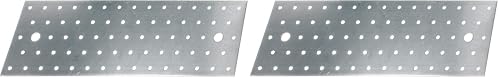 Alberts 342319 Chapa perforada, galvanizada sendzimir, 300 x 100 x 2 mm (Paquete de 2)