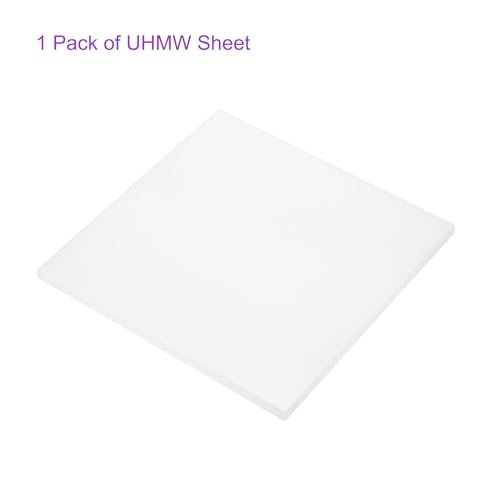 Image of DMiotech 12 x 12 x 3 /8 Inch Plastic UHMW Sheets, Ultra High Molecular Weight Polyethylene, Opaque White Polyethylene Board for Automotive, Chemical, Manufacturing, DIY Home Kitchen