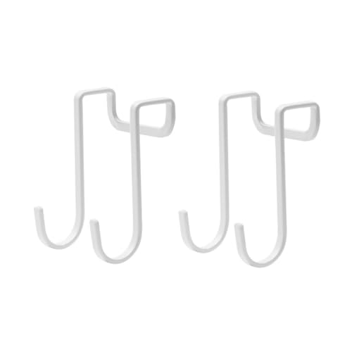 MUSISALY 2 Piezas Gancho de Inoxidable para Puerta de Colgadores sin Taladro para Ropa y Bolsas Soporte Resistente para Armario Cocina y Baño Color