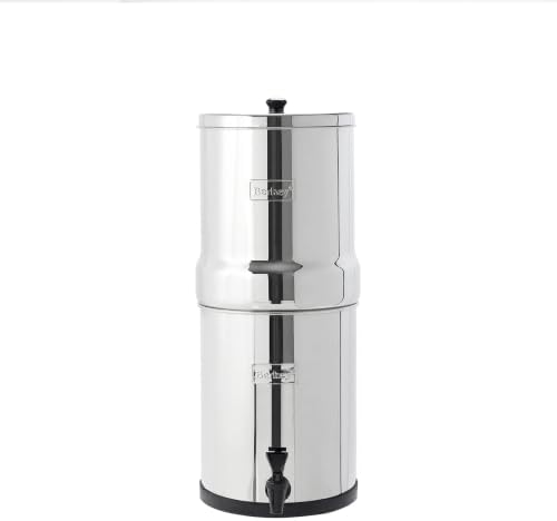 Berkey Travel Gravity-Fed Water Filter with 2 Black Elements–Enjoy Potable Water While Camping, RVing, Off-Grid, Emergencies, Every Day at Home