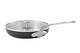 Mauviel M'Stone 3 Hard Anodized Nonstick Frying Pan With Glass Lid, And With Cast Stainless Steel Handles, 11.8-in, Made In France