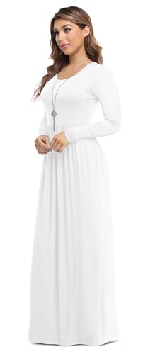 Image of VIISHOW Women's Long Sleeve Loose Plain Maxi Dresses Casual Long Dresses with Pockets