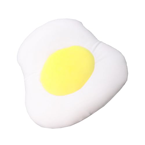 YARNOW 1 Almohada Decorativa con Forma De Huevo Escalfado para Cama Sofá Cojín Novedoso Redondo Pequeño Amarillo