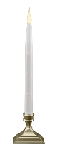 Image of Xodus Innovations FRC1660P-4 12 Inch Battery Operated Remote Controlled White Taper Flameless Candle with Timer and Realistic Flicker Pack of 4