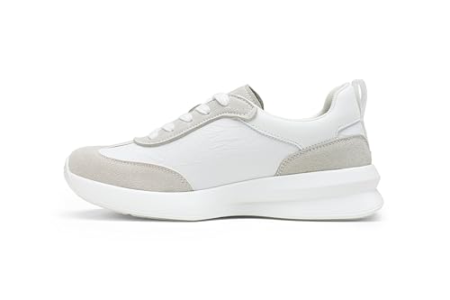Image of Vepose Women's Retro Platform Sneakers Lightweight Lace Up Walking Shoes | Designer dressy chunky sneakers, memory foam cushioning, non slip sole, stylish woven or PU looks, work, travel, errands