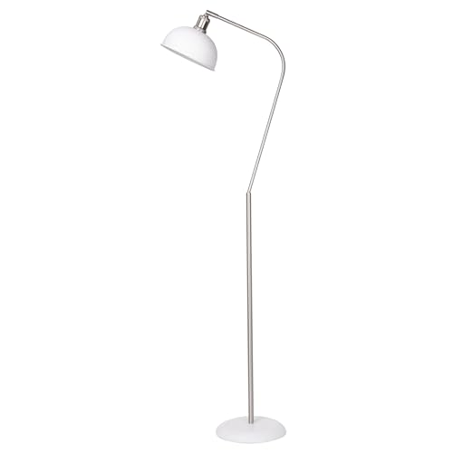 Image of HarvestLand Halo Silver Floor Lamp with Adjustable Head Reading Light