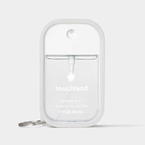 Touchland Hand Sanitizer Mist Case 1FL. OZ., Protective and Stylish Hand Sanitizer Spray Accessory, Silicone Case with Keyring, Icy White3