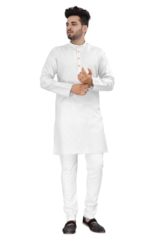 Image of trustous Mens straigth Solid Kurta Pyjama Set Combo in 100% Cotton with 16 Colour Option and Size are XS to 3XL for (Birthday,Wedding, Ceremony, Casual, Engagement)