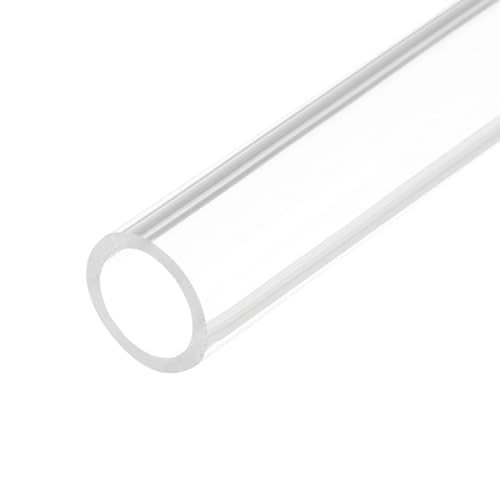 QUARKZMAN Tubo Redondo Rígido de Acrílico Transparente de 12mm de diámetro interno y 16mm de diámetro externo, 6' para Lámparas y Faroles, Sistema de Refrigeración por Agua
