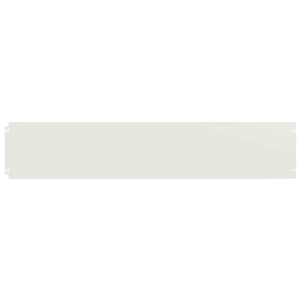 vidaXL Obrzeża trawnikowe 30 szt. Białe Stal walcowana na zimno