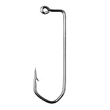 90 Degree Fishing Jig Hook Barbarian Jig Hooks High Carbon Steel Fishing Hooks for Freshwater Saltwater Size 1/0, 2/0, 3/0, 4/0, 5/0 (1/0-50PCS)