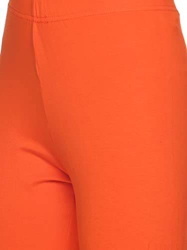 Image of Women's Soft Cotton Ankle Length Leggings | 4 Way Stretch | Mid Rise | Stretchable & Comfortable