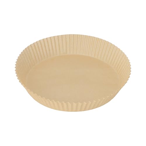 100 Backpapiere Ø 20 cm · 4,5 cm braun für Heißluftfritteusen (10 x 100 = 1000 Stück)