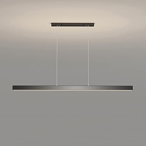 Lámpara colgante LED lineal minimalista con acabados de metal premium
