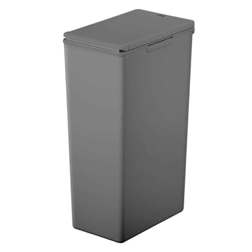 EKO EK6187P-30L-GR Trash Can, Push Type, Morandy Touch Bin, Gray, 7.9 gal (30 L) with Lid, No Inner Box