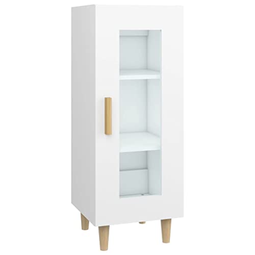 vidaXL Aparador Auxiliar Mueble Almacenamiento Teléfono Salón Sala de Estar en Casa Habitación Decoración de Madera Contrachapada Blanco