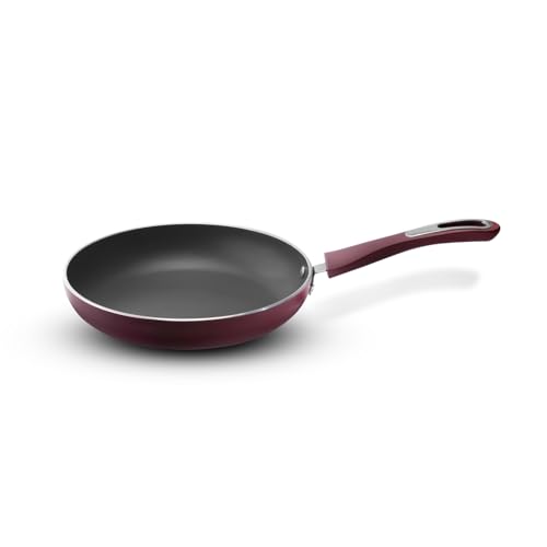 Image of VAYA Hautechef Non-Stick Frypan 24cm, 3-Layer ILAG Swiss Coating, PFOA-Free, Induction Friendly, with Soft-Touch Matching Handle, Color - Maroon