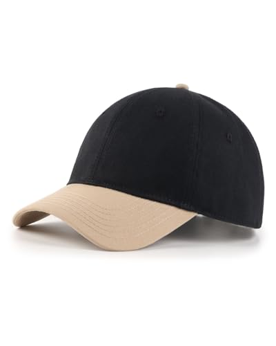 Image of XXL Baseball Cap For Big Heads, Soft Crown Washed Dad Hat, Oversized Denim Cap For Men Women Golf, Travel, Daily Wear