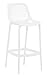 Tabouret De Bar Extérieur Air I Chaise Haute De Jardin en Plastique Dossier Et Repos-Pieds Confortables I Hauteur Assise 75 cm, Couleur:Blanc